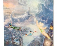‘Tinker Bell and Peter Pan Fly to Never Land’ Gallery Wrapped Canvas by Thomas Kinkade