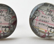 Walt Disney World Vintage Map Cuff Links