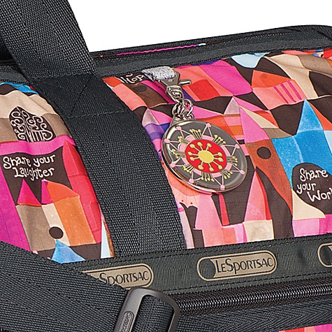 lesportsac its a small world weekender bag closeup