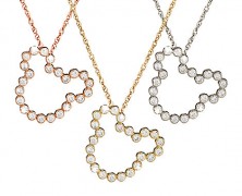 Diamond Silhouette Mickey Mouse Necklace