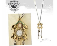 Disney Couture Pinocchio Cuckoo Clock Pendant Necklace
