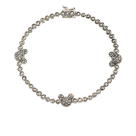 Mickey Mouse Sterling Silver and Marcasite Bracelet by Judith Jack