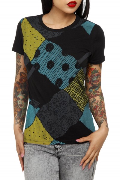 Nightmare Before Christmas Sally Patchwork Shirt