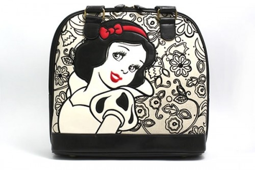 Snow White Flocked Floral Handbag