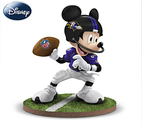 Mickey Mouse Baltimore Ravens Football Figurine