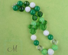 Minnie or Mickey Mouse Emerald Green Necklace