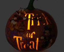 Trick or Treat Ceramic Disney Pumpkin
