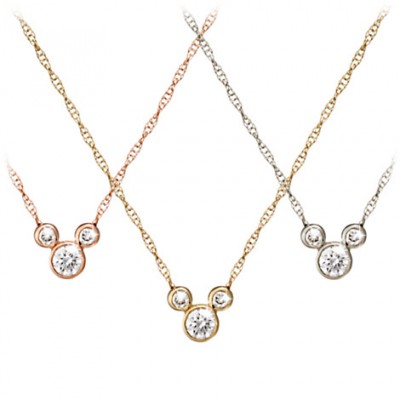 14k gold and diamond accent mickey