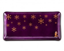 Santa Mickey Purple Glazed Holiday Dish