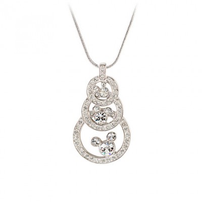 three crystal swarovski mm necklace by arribas