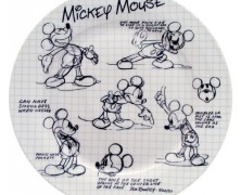 Mickey Mouse Sketchbook Dinner Plates – Set of 4
