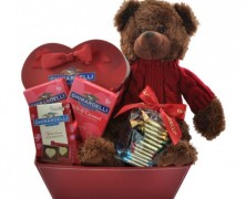 Ghirardelli Chocolate Gift Basket with Teddy Bear