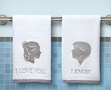 Star Wars Han Solo and Princess Leia Towels