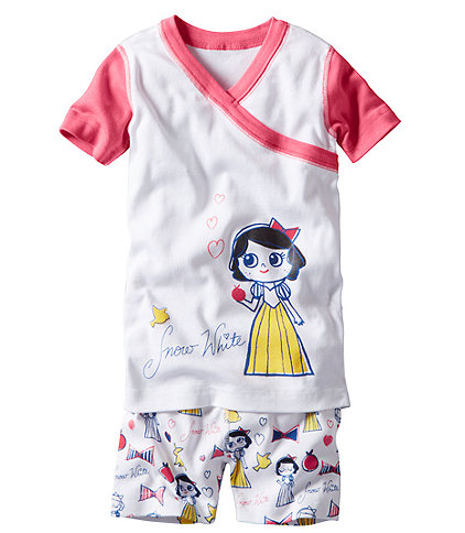 Disney Princess Snow White Short John Pajamas Girls Sleepwear