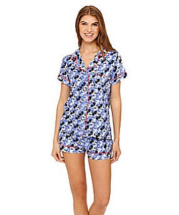 Disney Mickey Mouse Notch Collar Short Pajamas