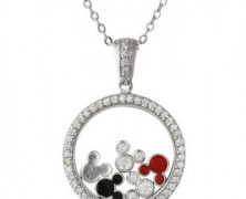 Mickey Mouse Cubic Zirconia Necklace