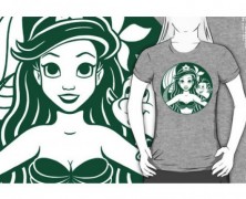 Little Mermaid Ariel and Flounder Tee