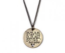 Walt Disney Quote Necklace