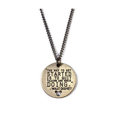 Walt Disney Quote Necklace