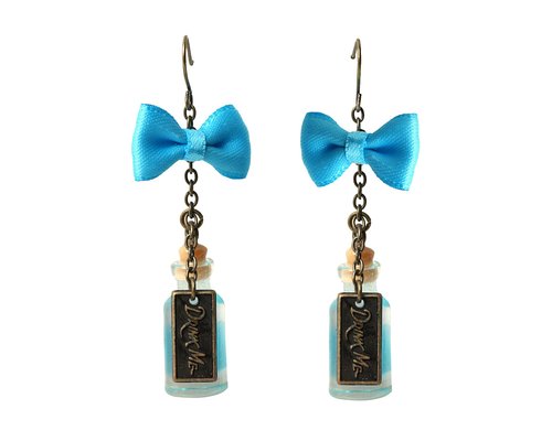 Alice in Wonderland Drink Me Earrings