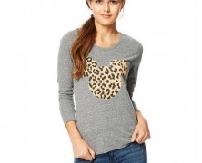 Mickey Mouse Leopard Long Sleeved Tee