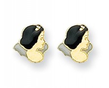 Gold Snow White Earrings