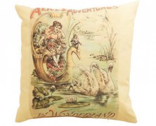 Retro Alice in Wonderland Pillow