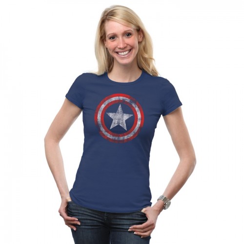 Marvel Avengers Captain America Fitted Ladies Tee