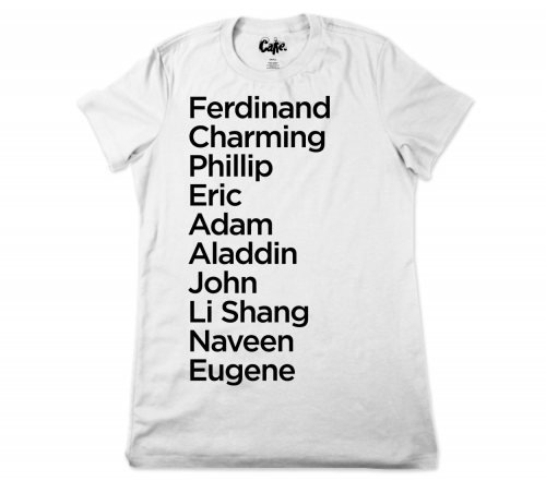 Disney Princes Names Tee