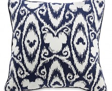 Mickey Mouse Ikat Indigo Pillow