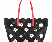 Minnie Mouse Black Floral Tote