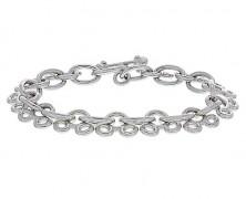 Mickey Mouse Sterling Silver Link Bracelet